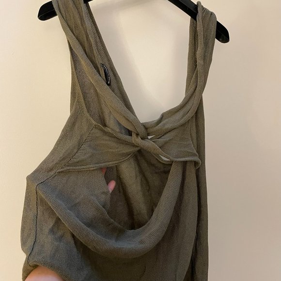 Club Monaco twisted back draped cowlneck knit tank - Picture 3 of 7